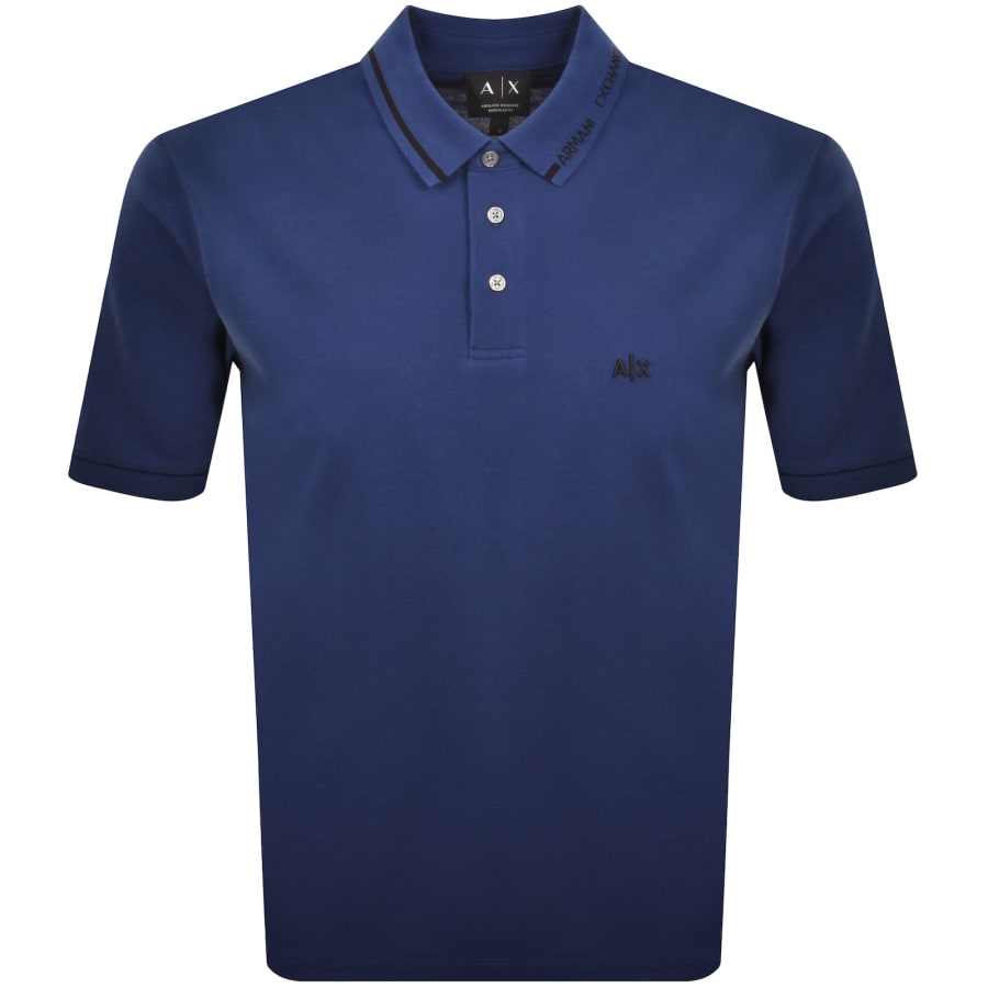 Image number 1 for Armani Exchange Polo T Shirt Blue