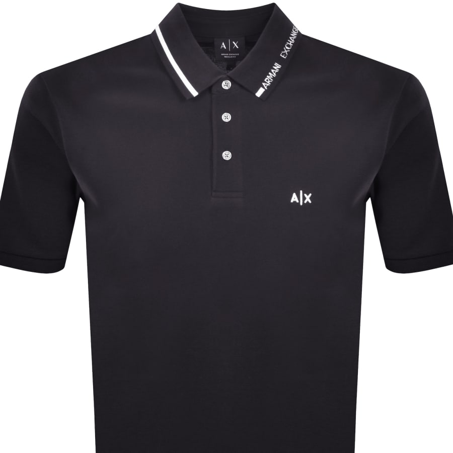 Image number 2 for Armani Exchange Polo T Shirt Deep Navy
