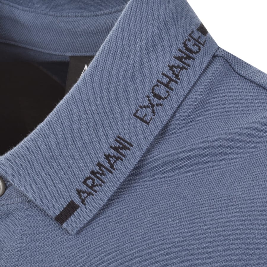 Image number 4 for Armani Exchange Polo T Shirt Blue