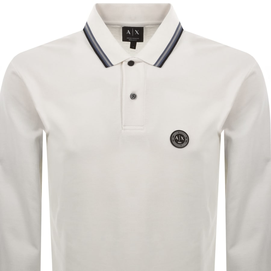 Image number 2 for Armani Exchange Polo T Shirt Cream