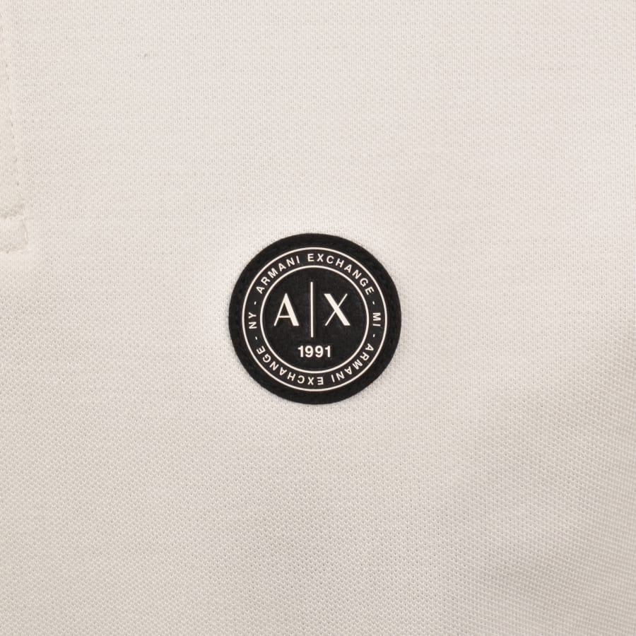 Image number 3 for Armani Exchange Polo T Shirt Cream