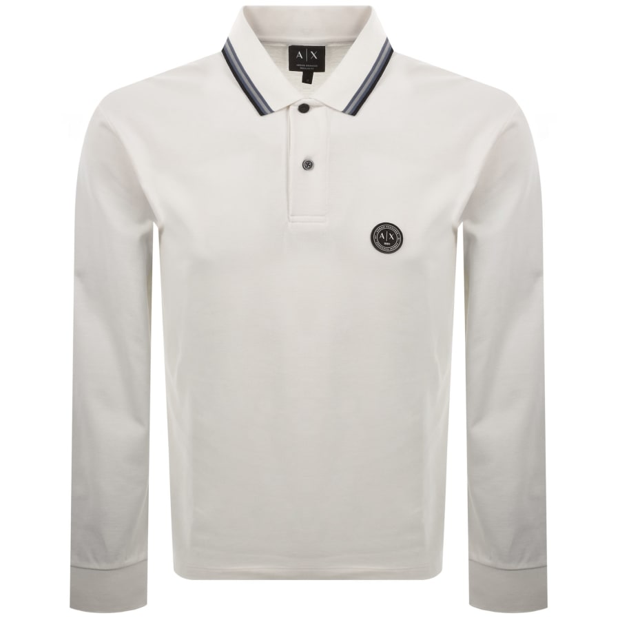 Image number 1 for Armani Exchange Polo T Shirt Cream