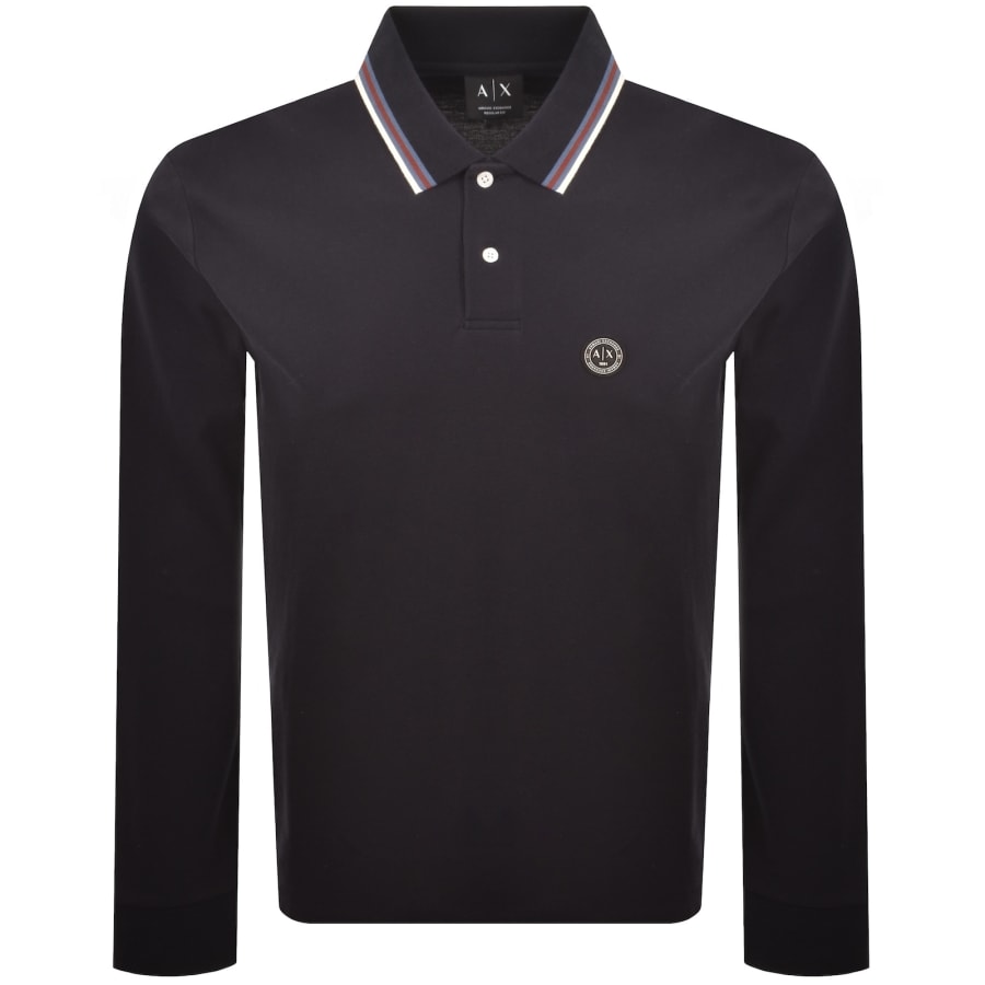Image number 1 for Armani Exchange Polo T Shirt Deep Navy