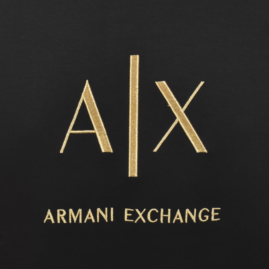 Image number 3 for Armani Exchange Logo Hoodie Black
