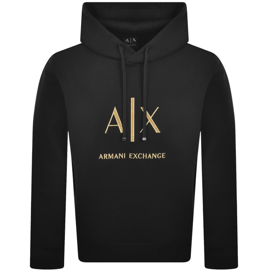 Image number 1 for Armani Exchange Logo Hoodie Black