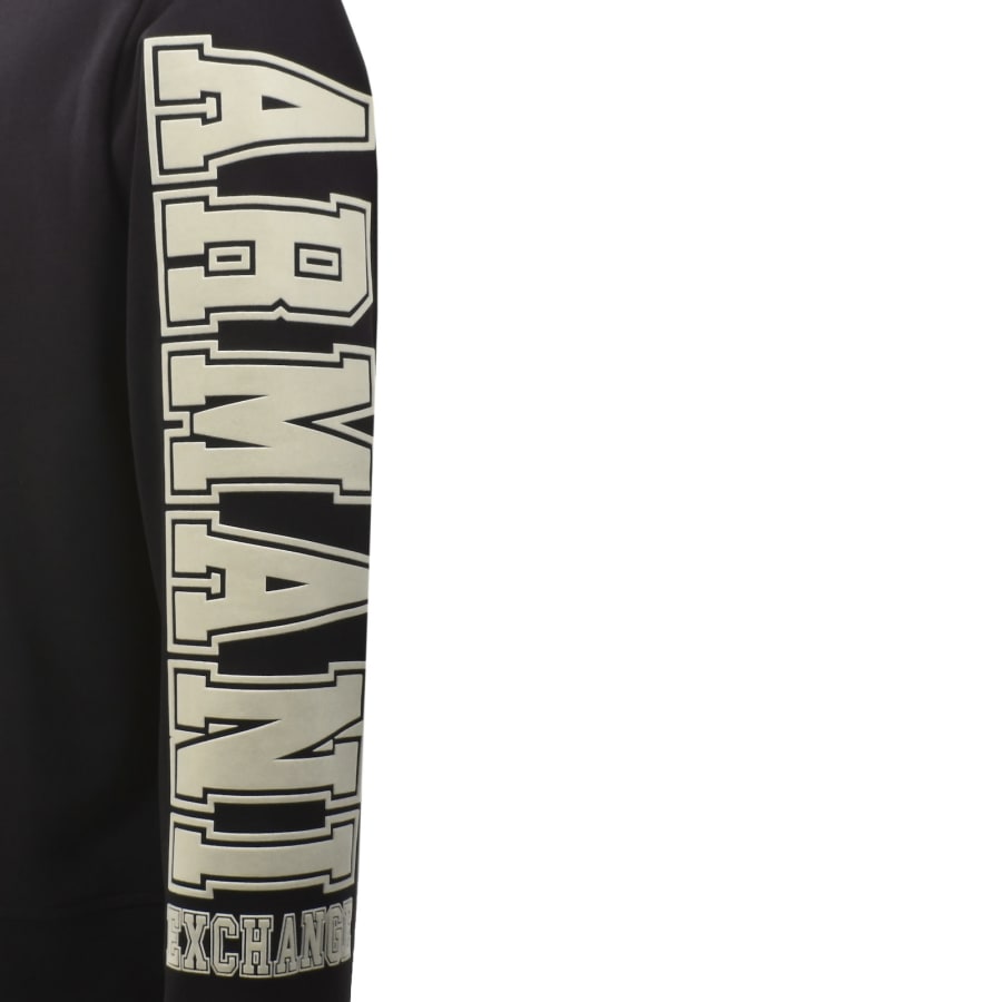 Image number 3 for Armani Exchange Logo Hoodie Deep Navy