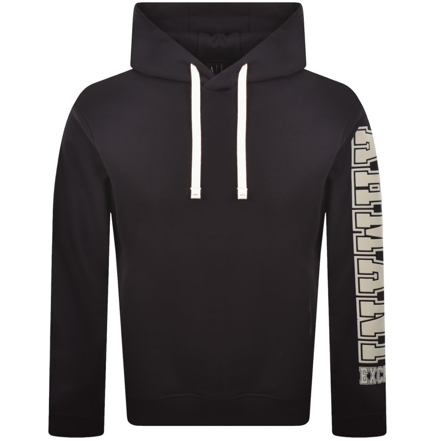 Image number 1 for Armani Exchange Logo Hoodie Deep Navy