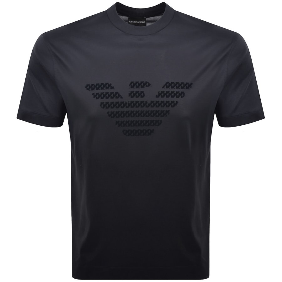 Image number 1 for Emporio Armani Flocked T Shirt Navy