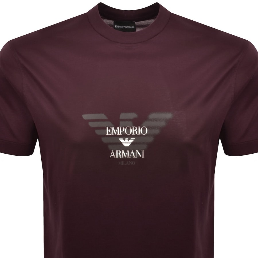 Image number 2 for Emporio Armani Logo T Shirt Brown