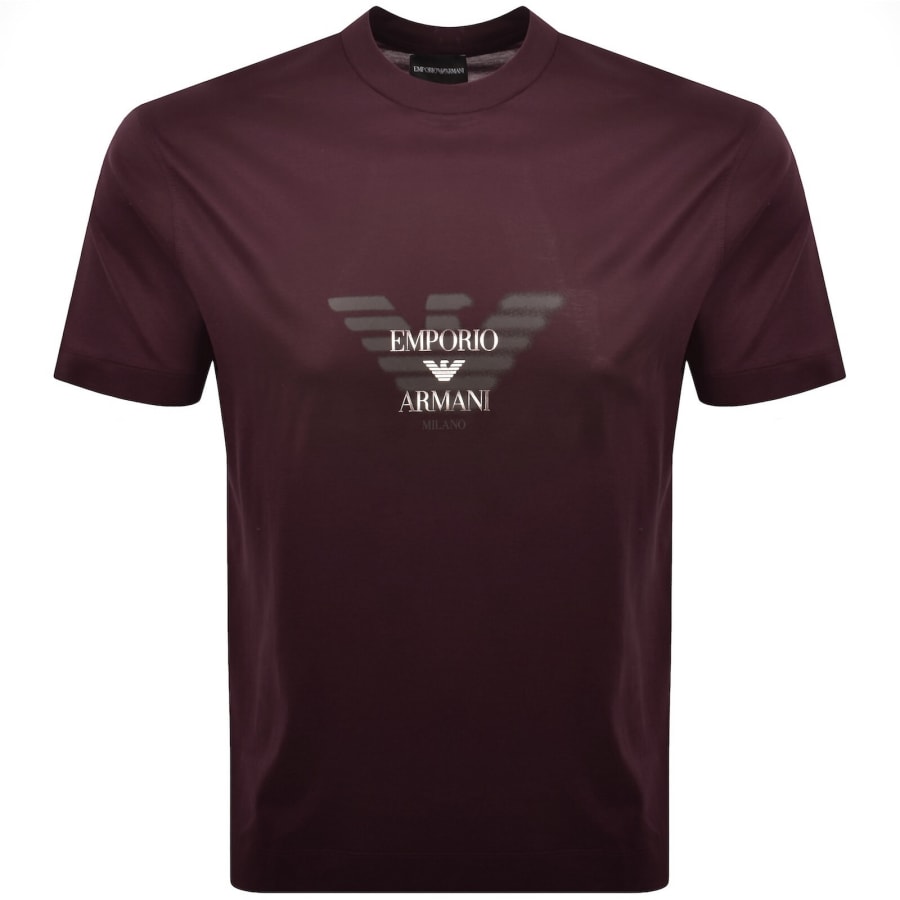Image number 1 for Emporio Armani Logo T Shirt Brown
