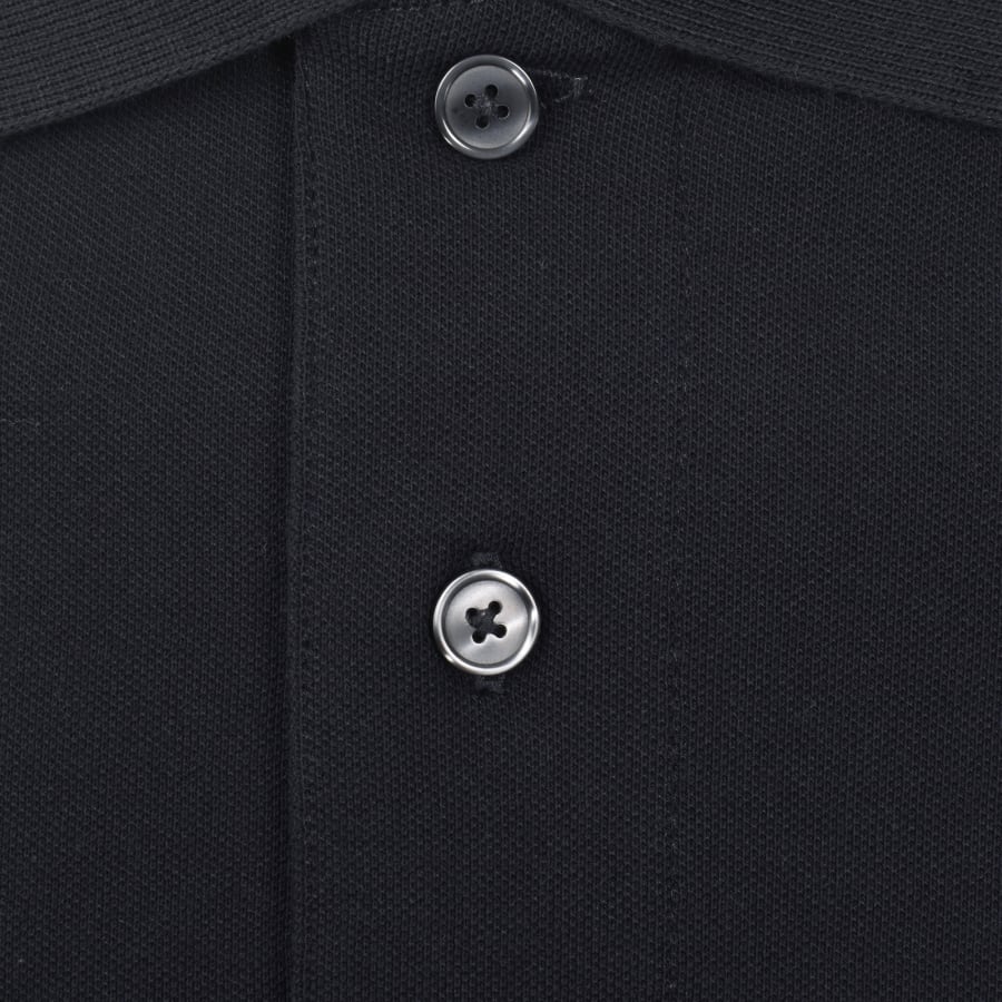 Image number 4 for Emporio Armani Long Sleeved Polo T Shirt Navy