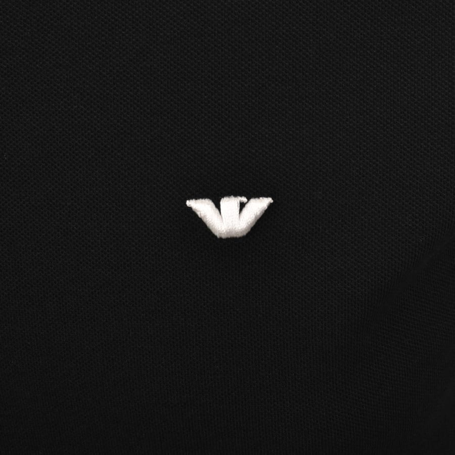 Image number 3 for Emporio Armani Long Sleeved Polo T Shirt Black