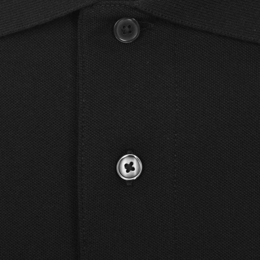 Image number 4 for Emporio Armani Long Sleeved Polo T Shirt Black