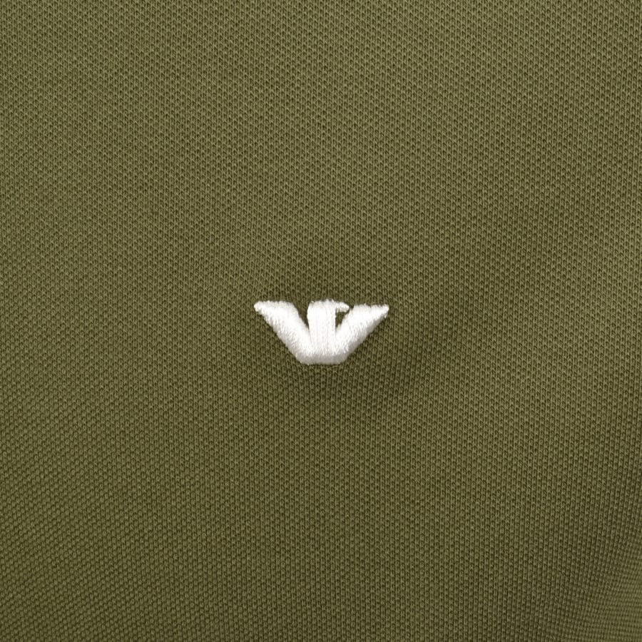 Image number 3 for Emporio Armani Short Sleeved Polo T Shirt Green