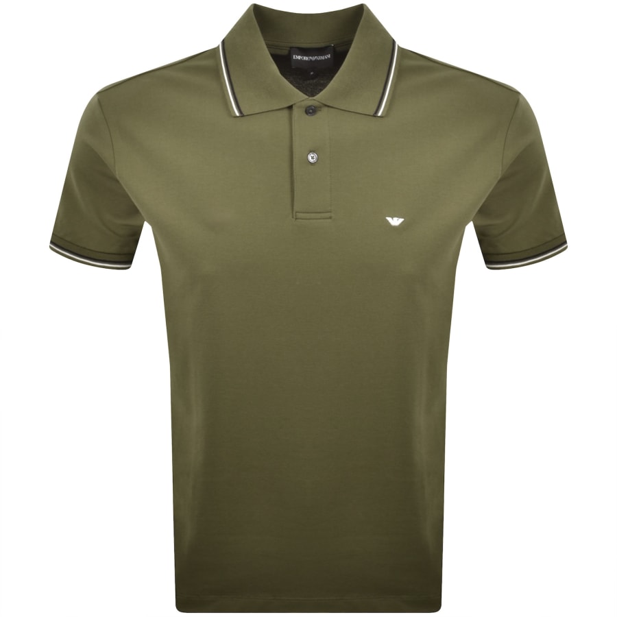 Image number 1 for Emporio Armani Short Sleeved Polo T Shirt Green