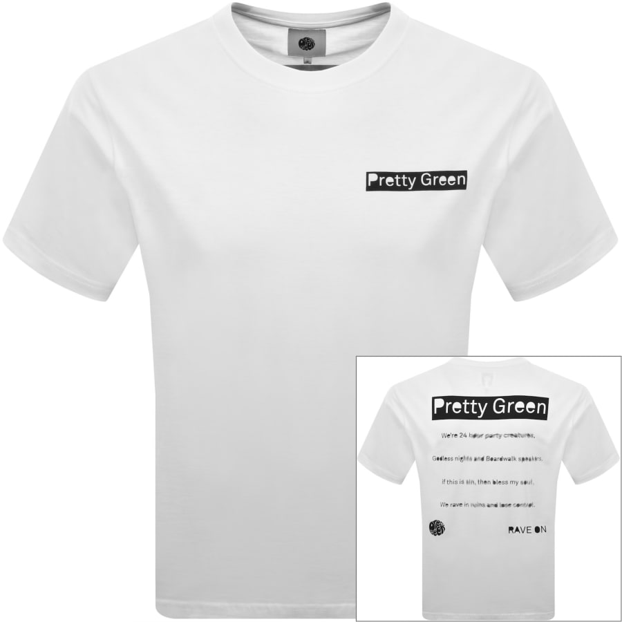 Image number 1 for Pretty Green Boardwalk T Shirt White