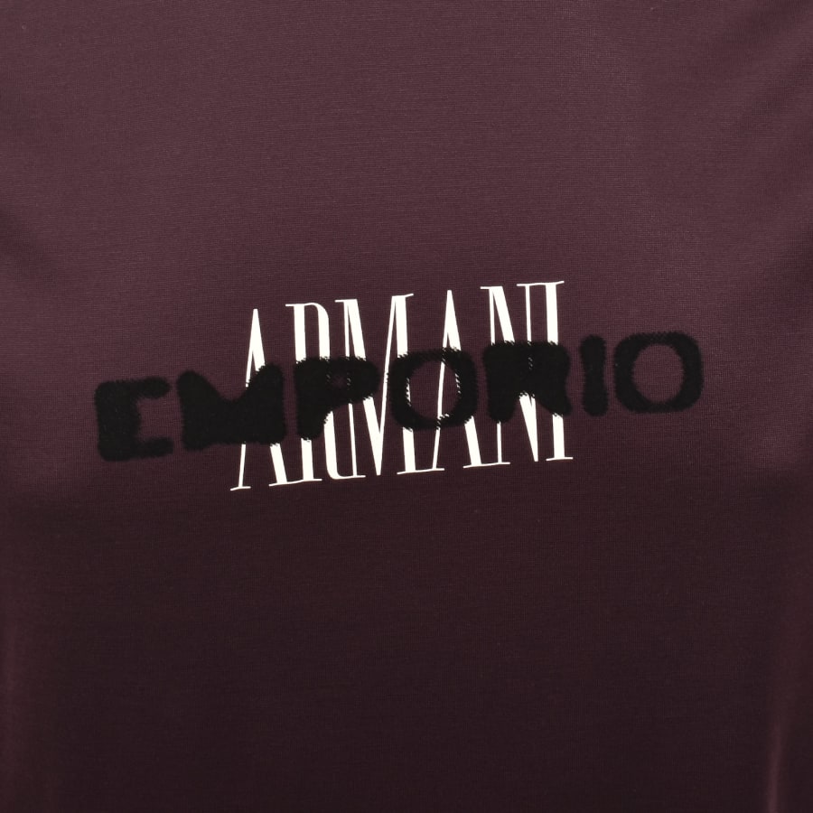 Image number 3 for Emporio Armani Logo T Shirt Brown