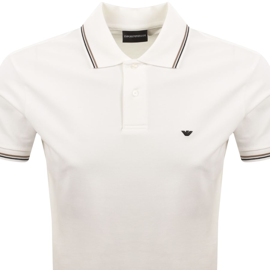 Image number 2 for Emporio Armani Short Sleeved Polo T Shirt White