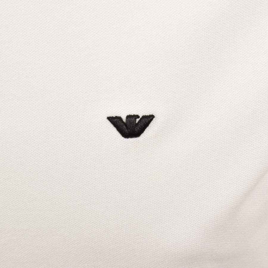 Image number 3 for Emporio Armani Short Sleeved Polo T Shirt White