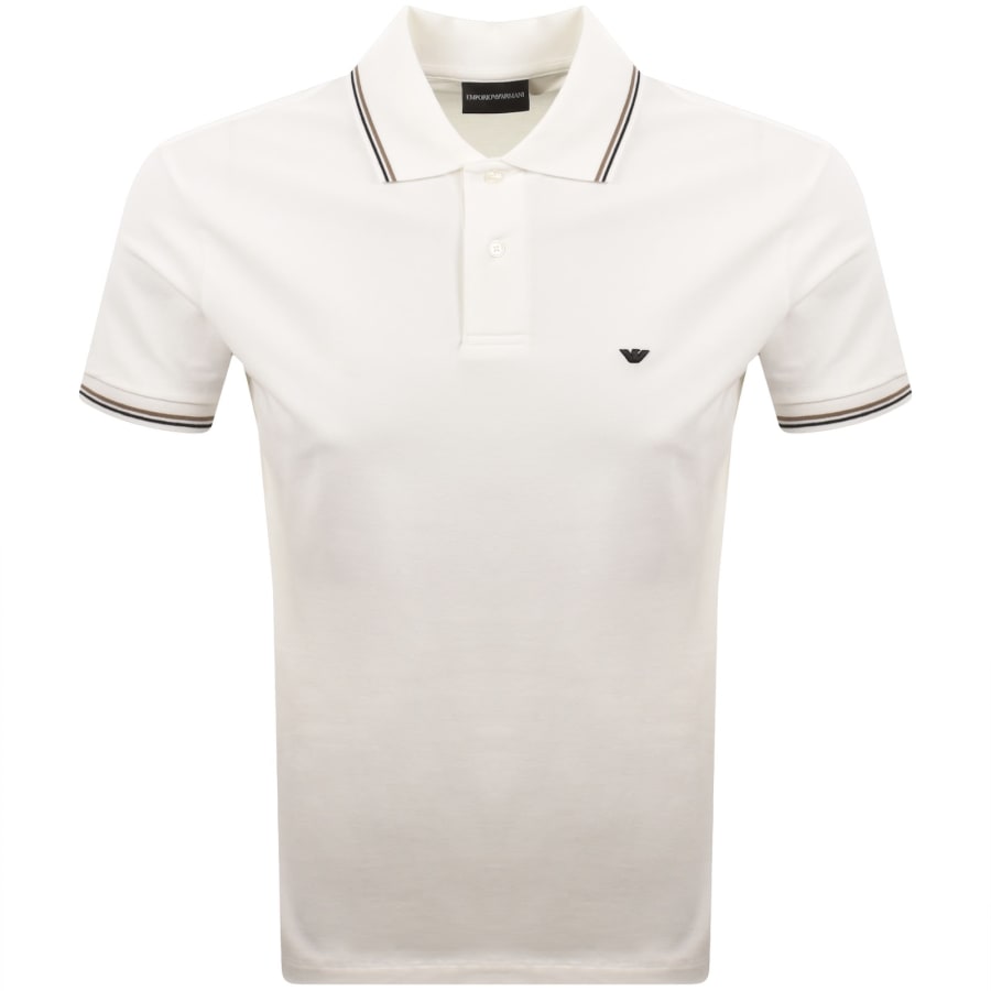 Image number 1 for Emporio Armani Short Sleeved Polo T Shirt White