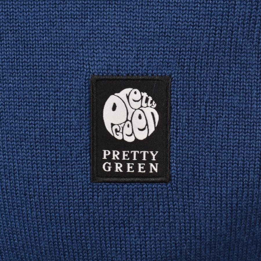 Image number 3 for Pretty Green Merino Blend Knit Jumper Blue
