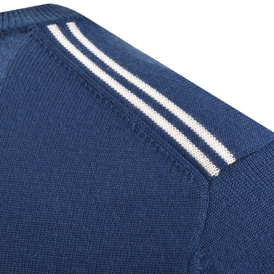 Image number 4 for Pretty Green Merino Blend Knit Jumper Blue