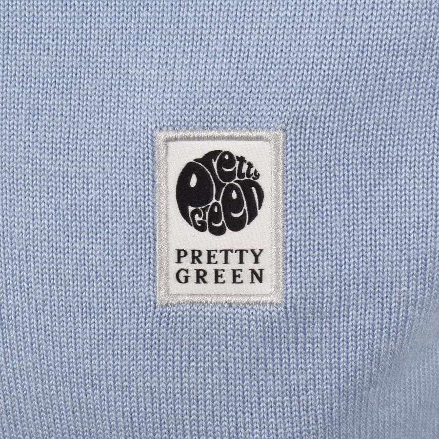 Image number 3 for Pretty Green Merino Blend Knit Jumper Blue
