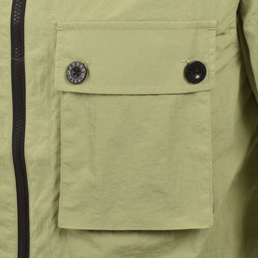 Image number 3 for Pretty Green Heaton Zip Overshirt Green