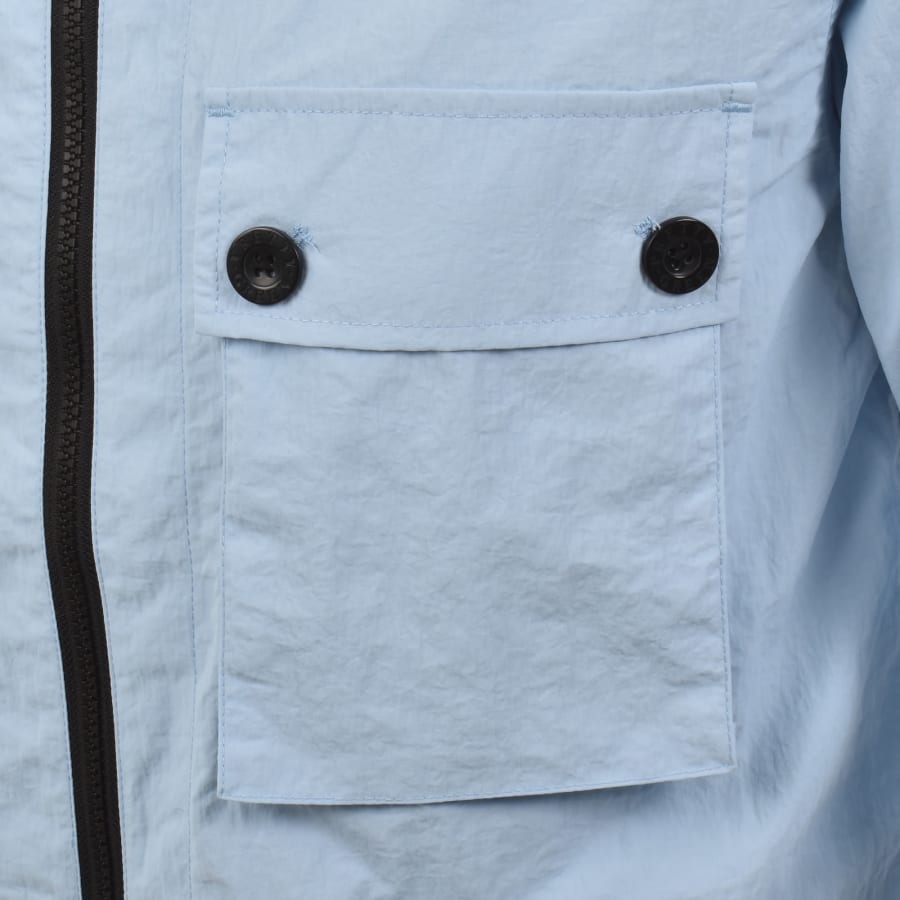 Image number 3 for Pretty Green Heaton Zip Overshirt Blue