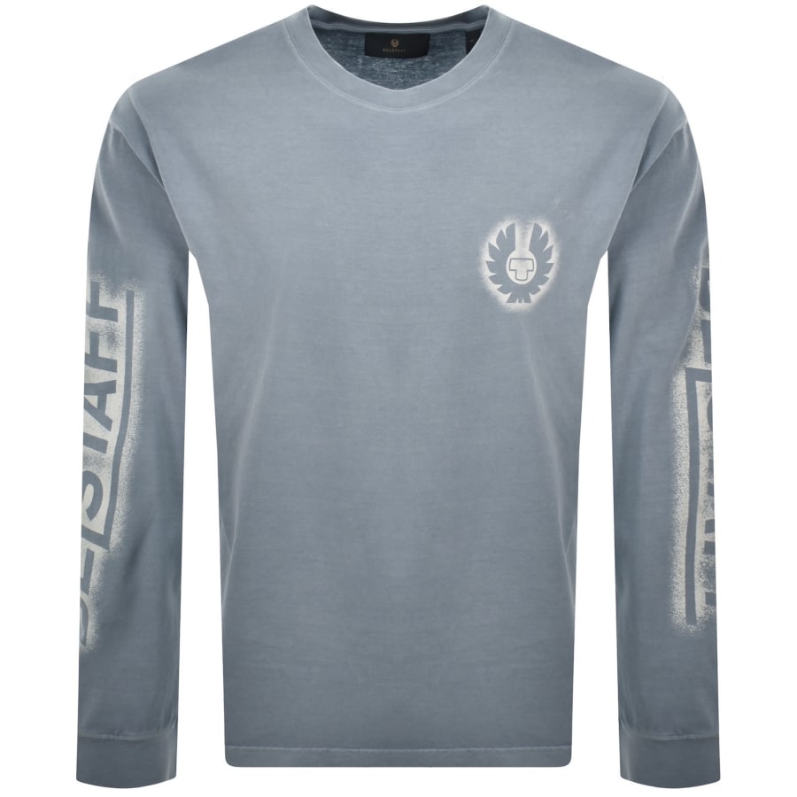 Image number 2 for Belstaff Competition Long Sleeve T Shirt Blue