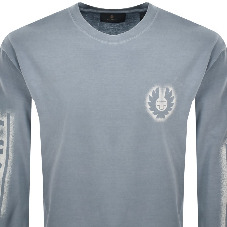 Image number 3 for Belstaff Competition Long Sleeve T Shirt Blue