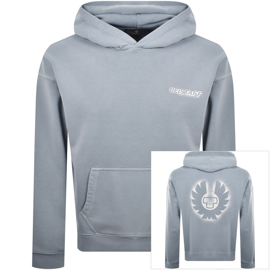 Image number 1 for Belstaff Competition Hoodie Blue
