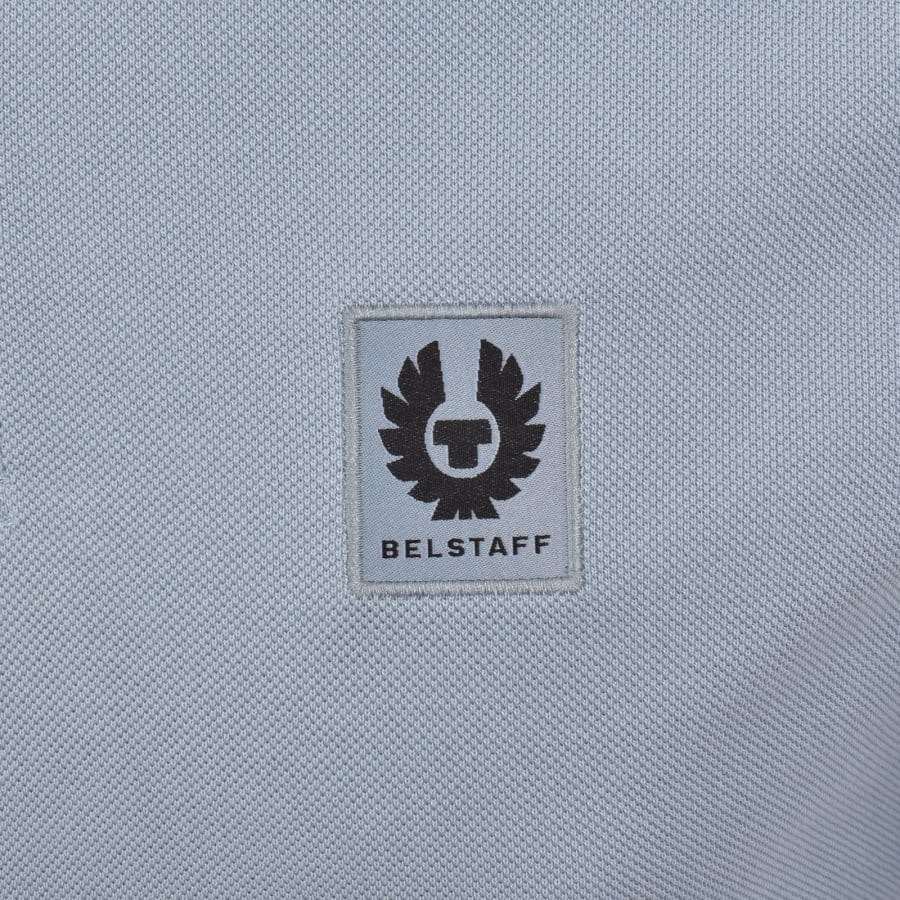 Image number 3 for Belstaff Long Sleeve Polo T Shirt Blue