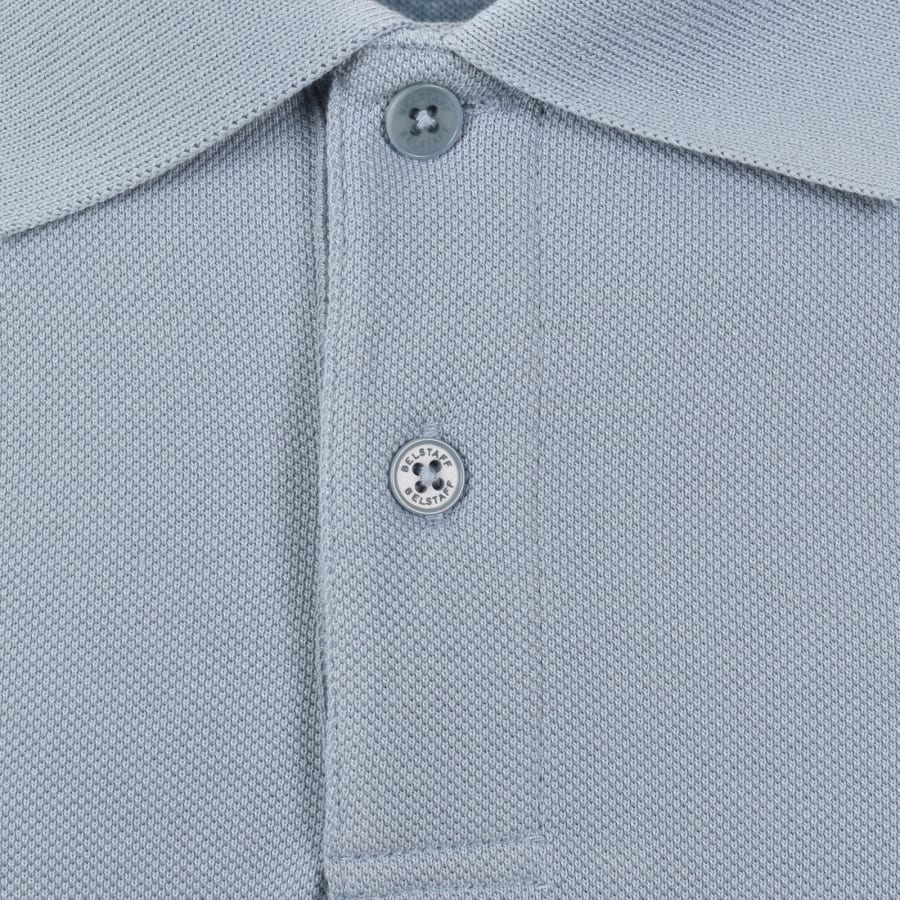 Image number 4 for Belstaff Long Sleeve Polo T Shirt Blue