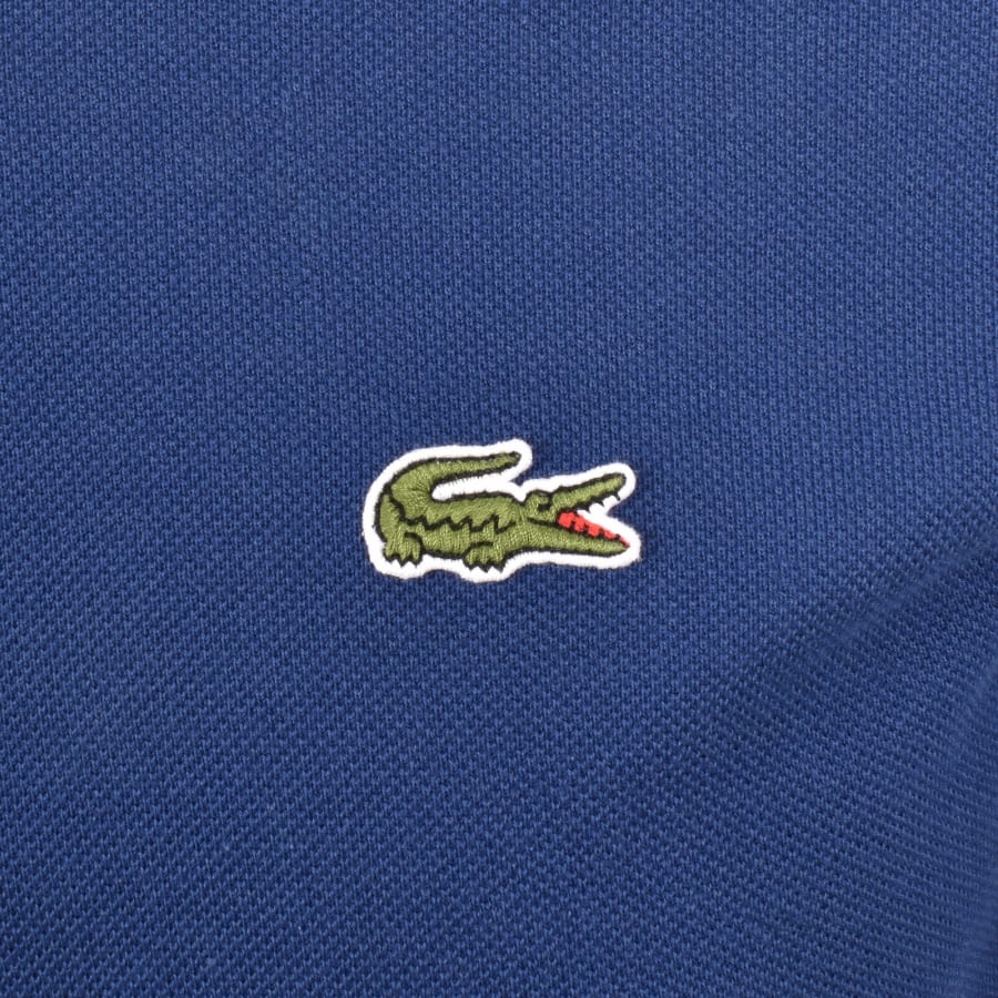Image number 3 for Lacoste Long Sleeved Polo T Shirt Blue