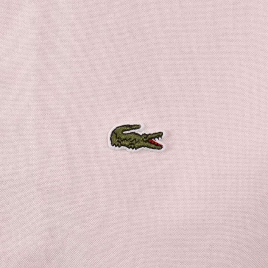 Image number 3 for Lacoste Woven Short Sleeved Shirt Light Pink