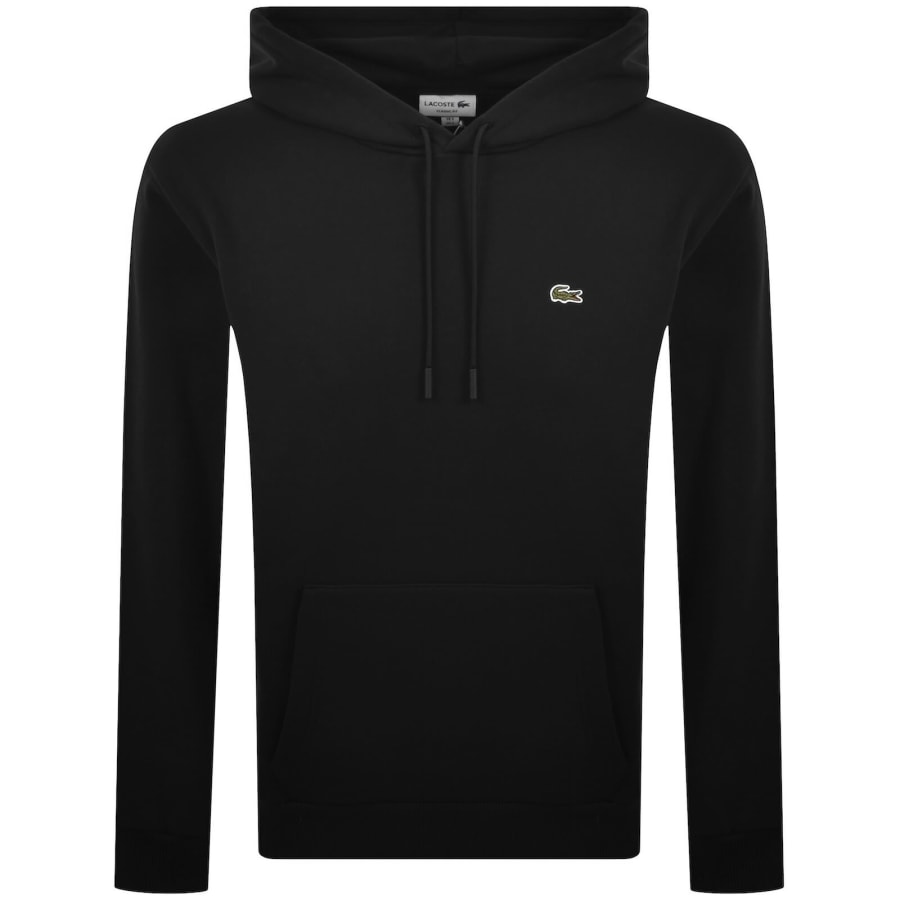 Image number 1 for Lacoste Logo Pullover Hoodie Black