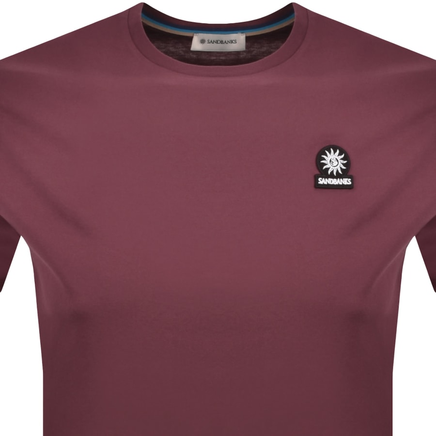 Image number 2 for Sandbanks Badge Logo T Shirt Red