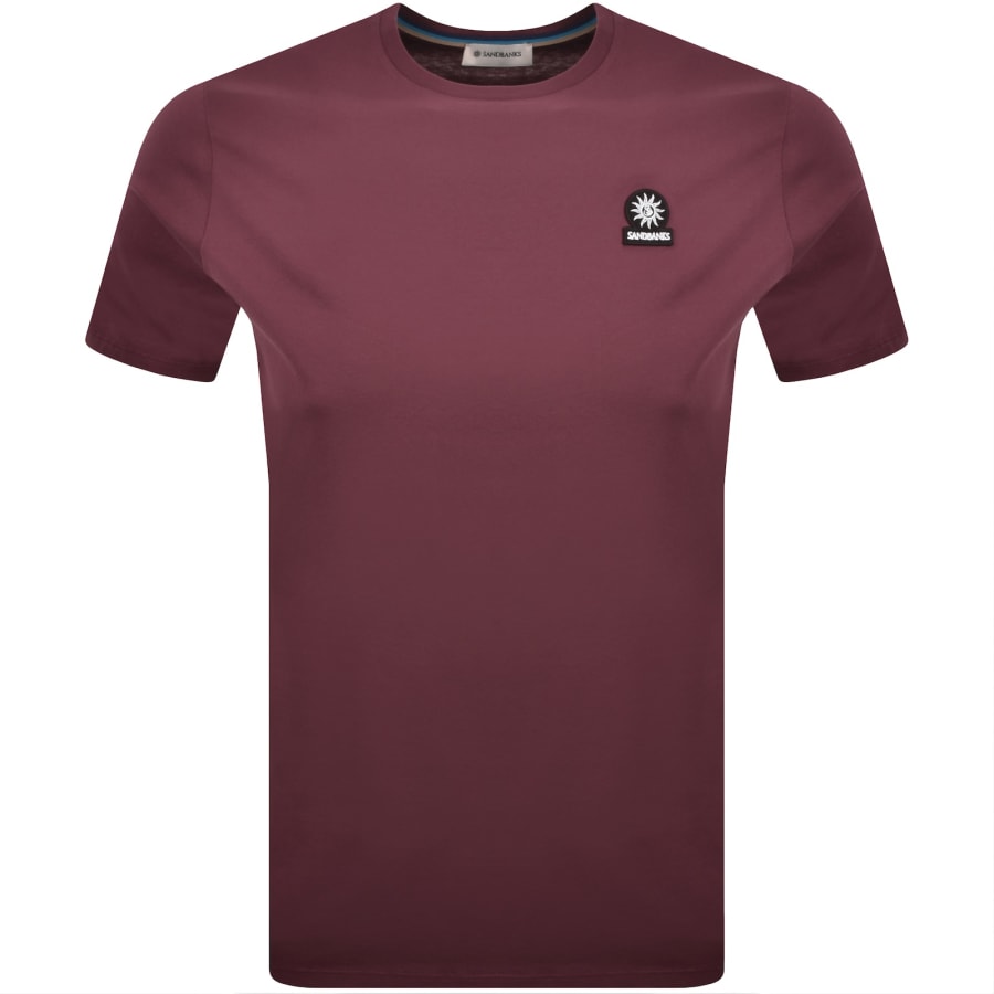 Image number 1 for Sandbanks Badge Logo T Shirt Red
