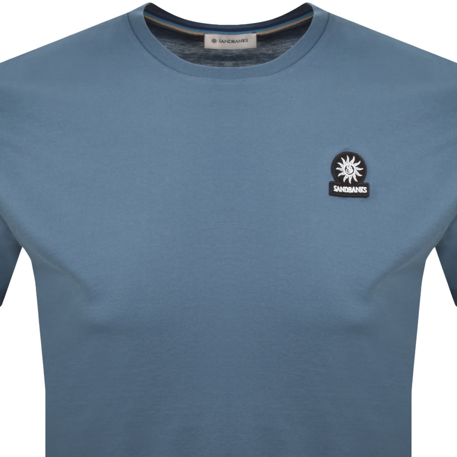 Image number 2 for Sandbanks Badge Logo T Shirt Blue