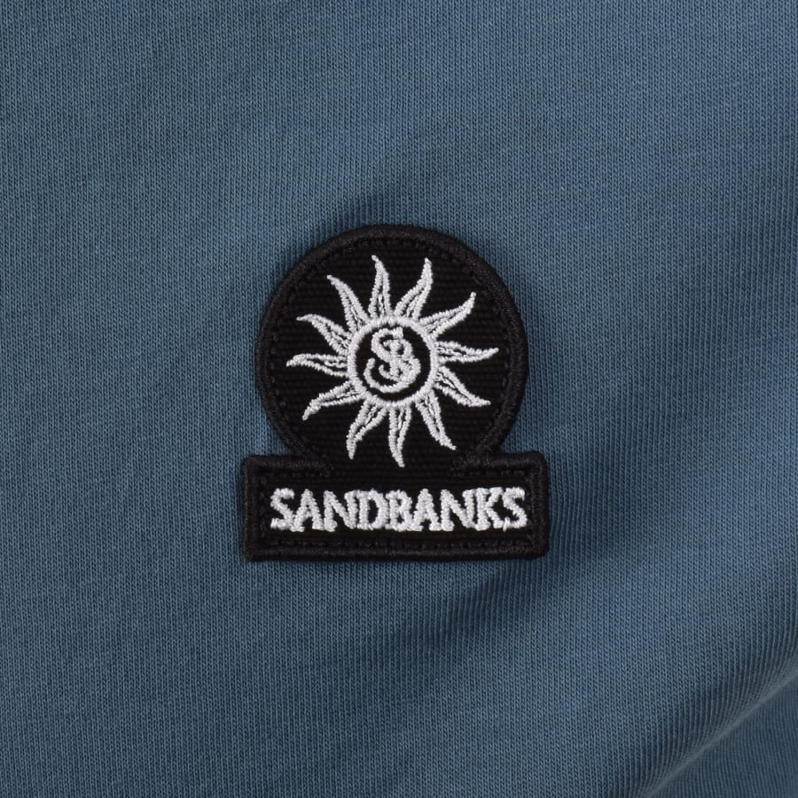 Image number 3 for Sandbanks Badge Logo T Shirt Blue