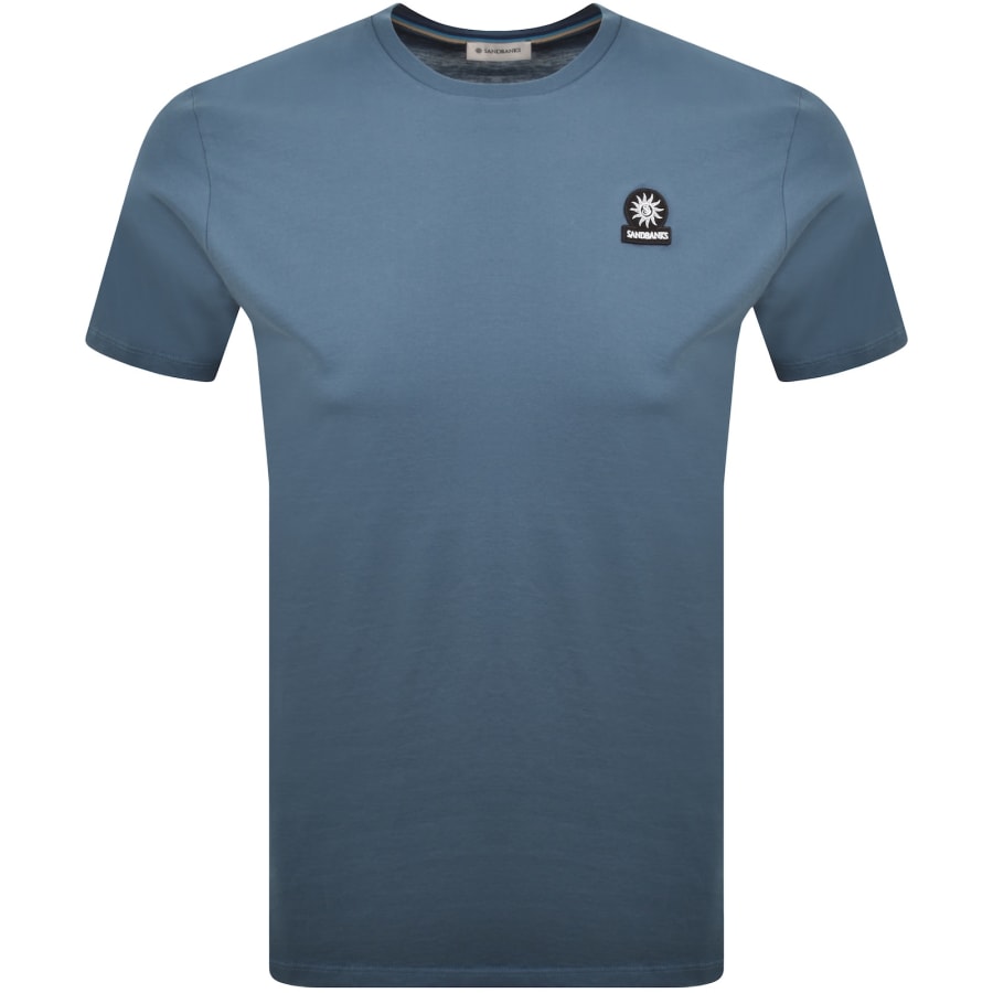Image number 1 for Sandbanks Badge Logo T Shirt Blue