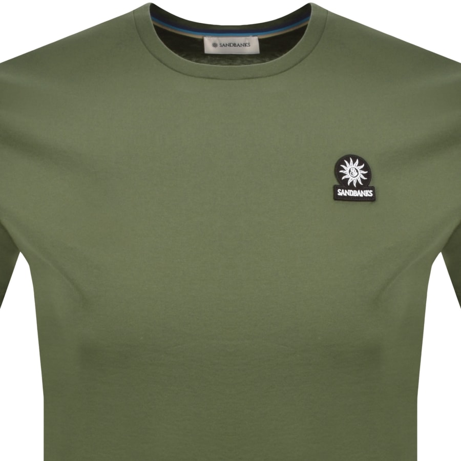 Image number 2 for Sandbanks Badge Logo T Shirt Green