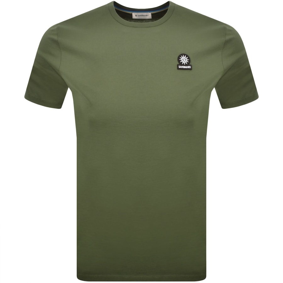 Image number 1 for Sandbanks Badge Logo T Shirt Green