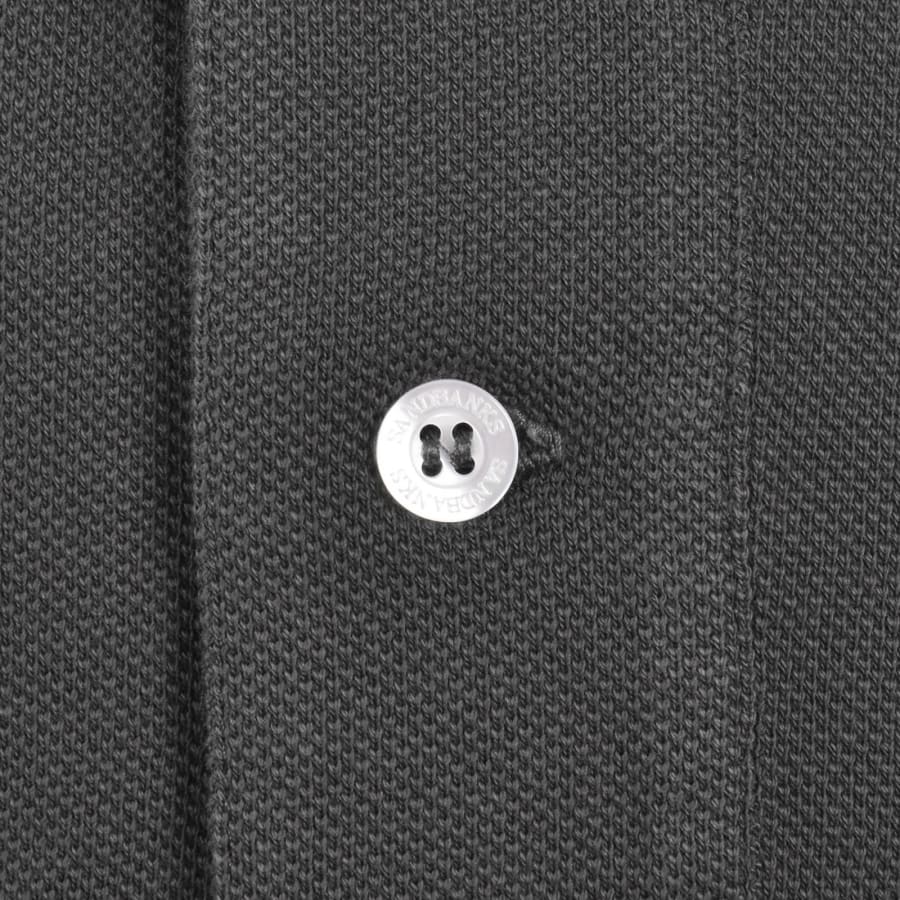 Image number 4 for Sandbanks Badge Logo Polo T Shirt Grey
