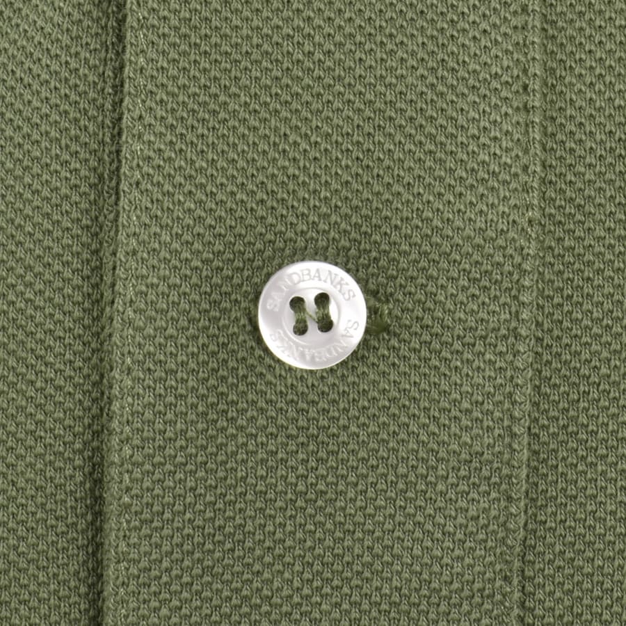 Image number 4 for Sandbanks Badge Logo Polo T Shirt Green
