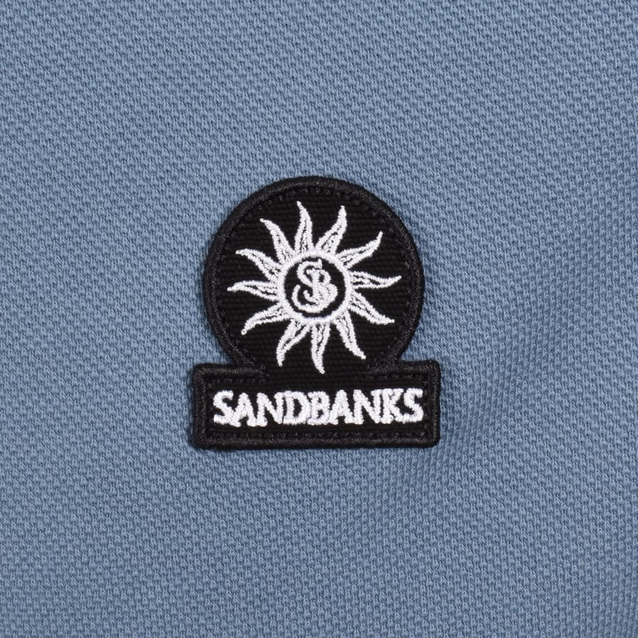 Image number 3 for Sandbanks Badge Logo Polo T Shirt Blue