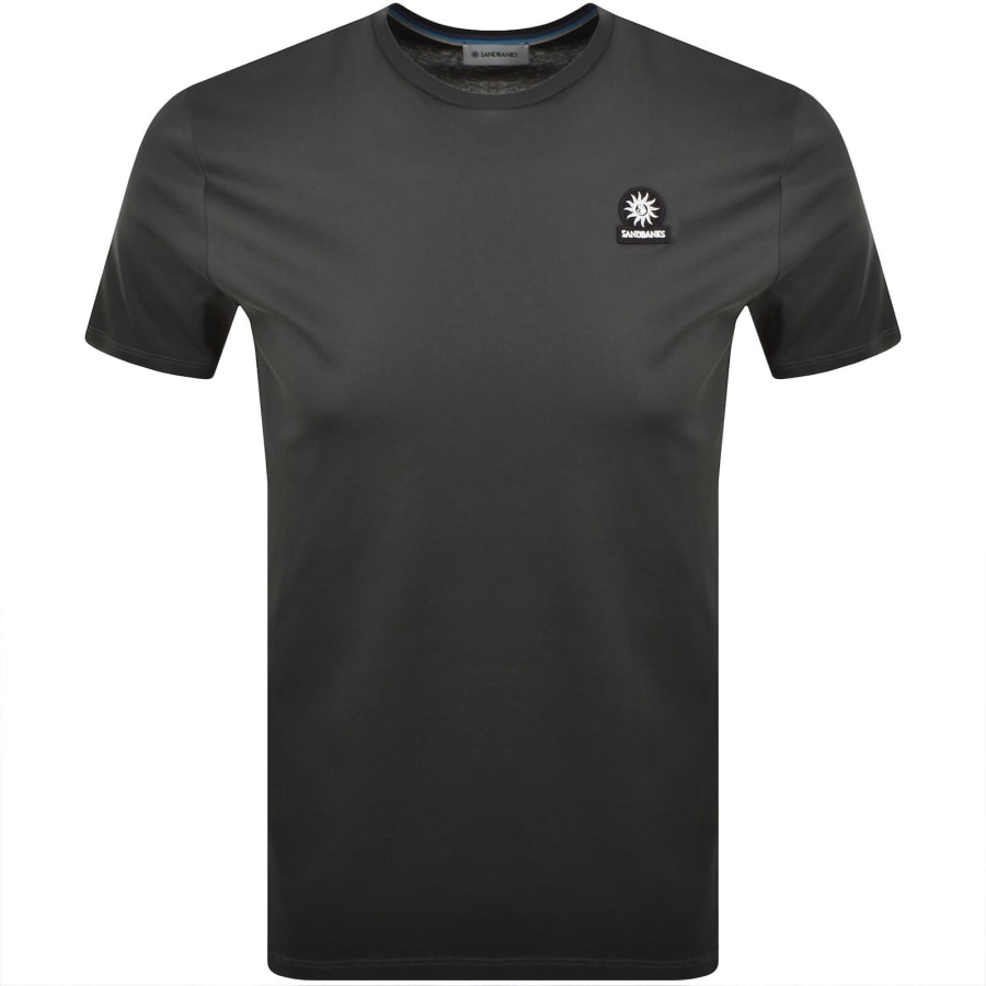 Image number 1 for Sandbanks Badge Logo T Shirt Anthracite