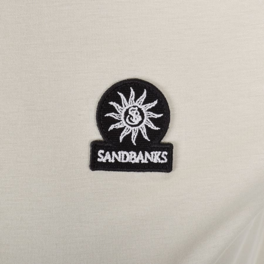 Image number 3 for Sandbanks Badge Logo T Shirt Beige