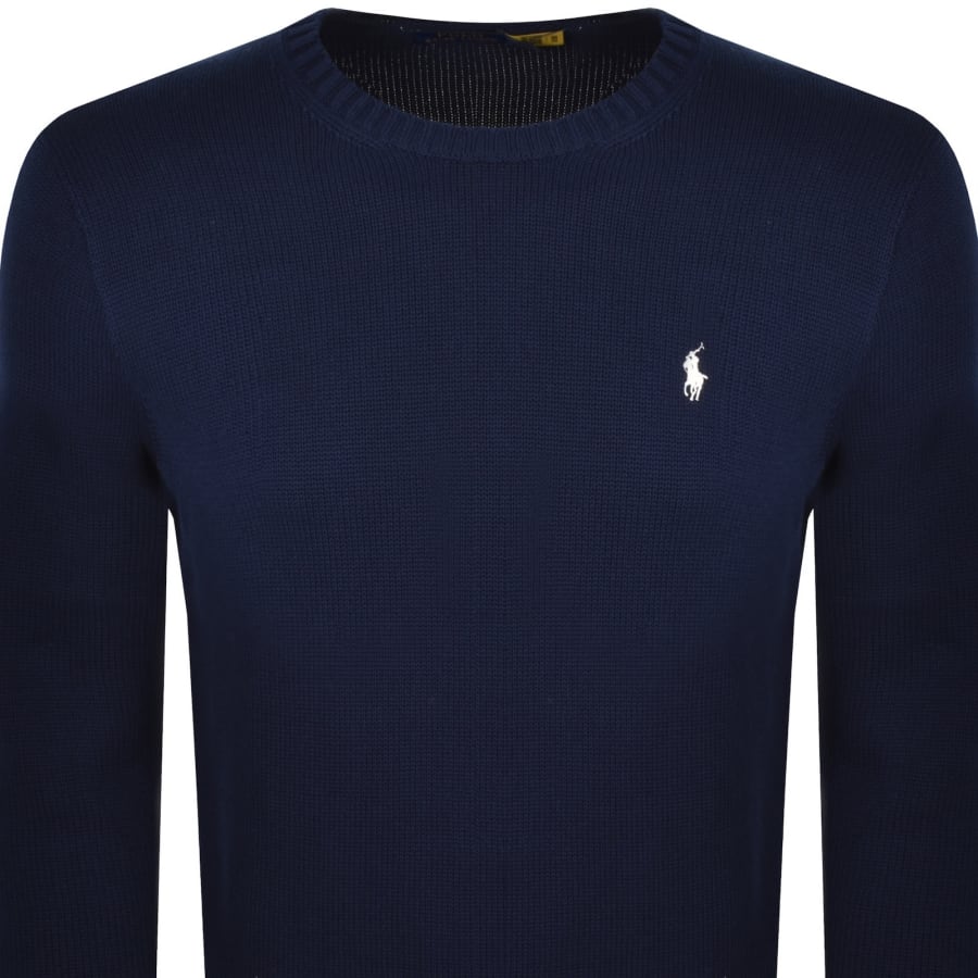 Image number 2 for Ralph Lauren Crew Neck Knit Jumper Navy